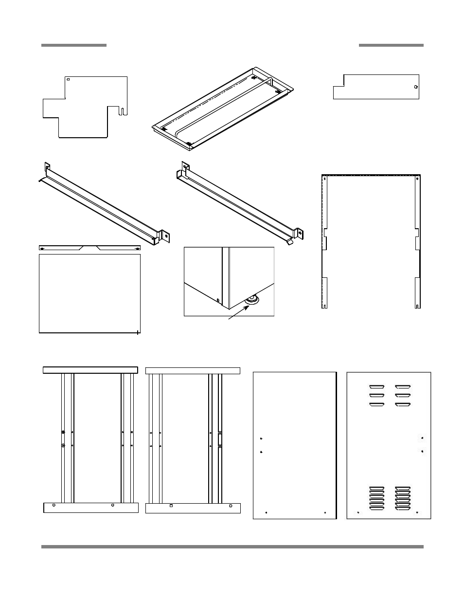 Frame & panel components/miscellaneous parts | Jackson Hot Water Sanitizing Undercounter Dishmachines JP-24F User Manual | Page 54 / 59