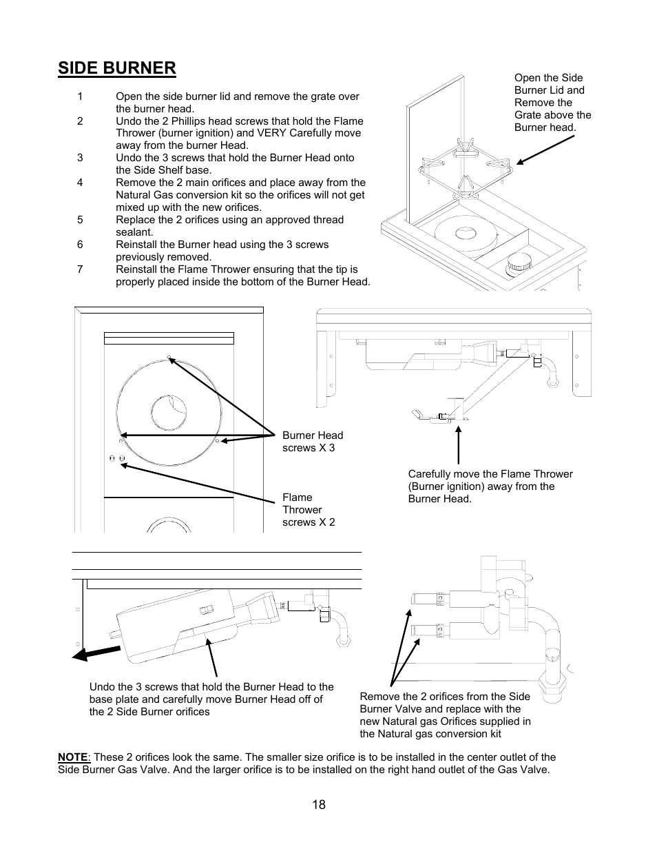 Side burner | Jackson 700BI Series User Manual | Page 18 / 25