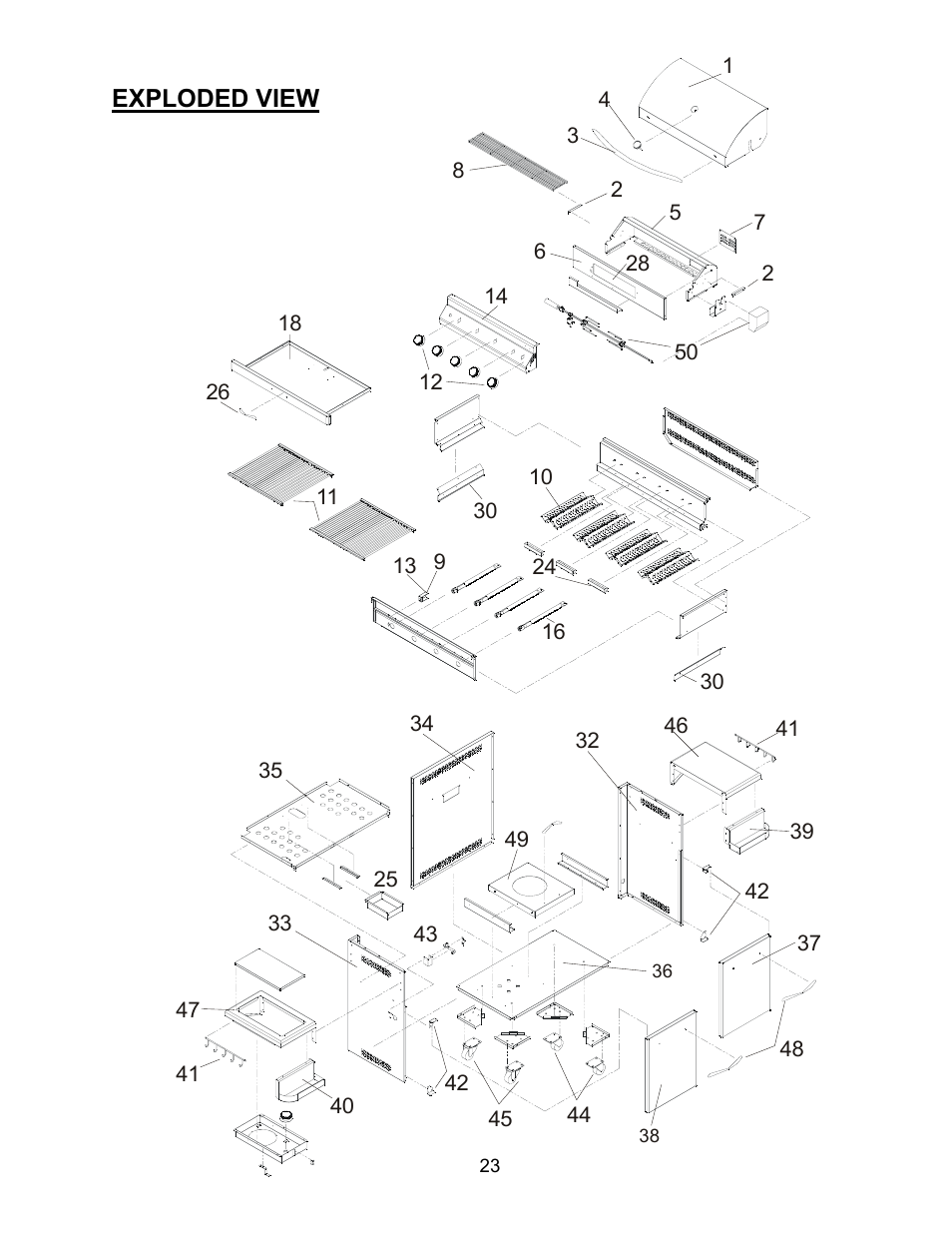 Exploded view | Jackson 700BI Series User Manual | Page 23 / 25