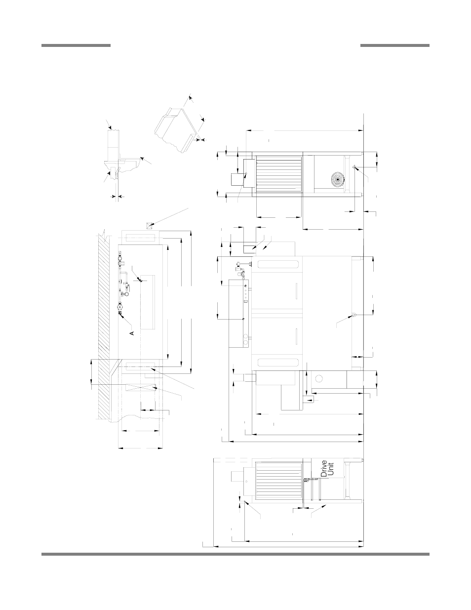 Left to right, Right side, Dr iv e uni t left side | Front view, Re c o mmended table fabrication | Jackson AJ-100CS User Manual | Page 13 / 60