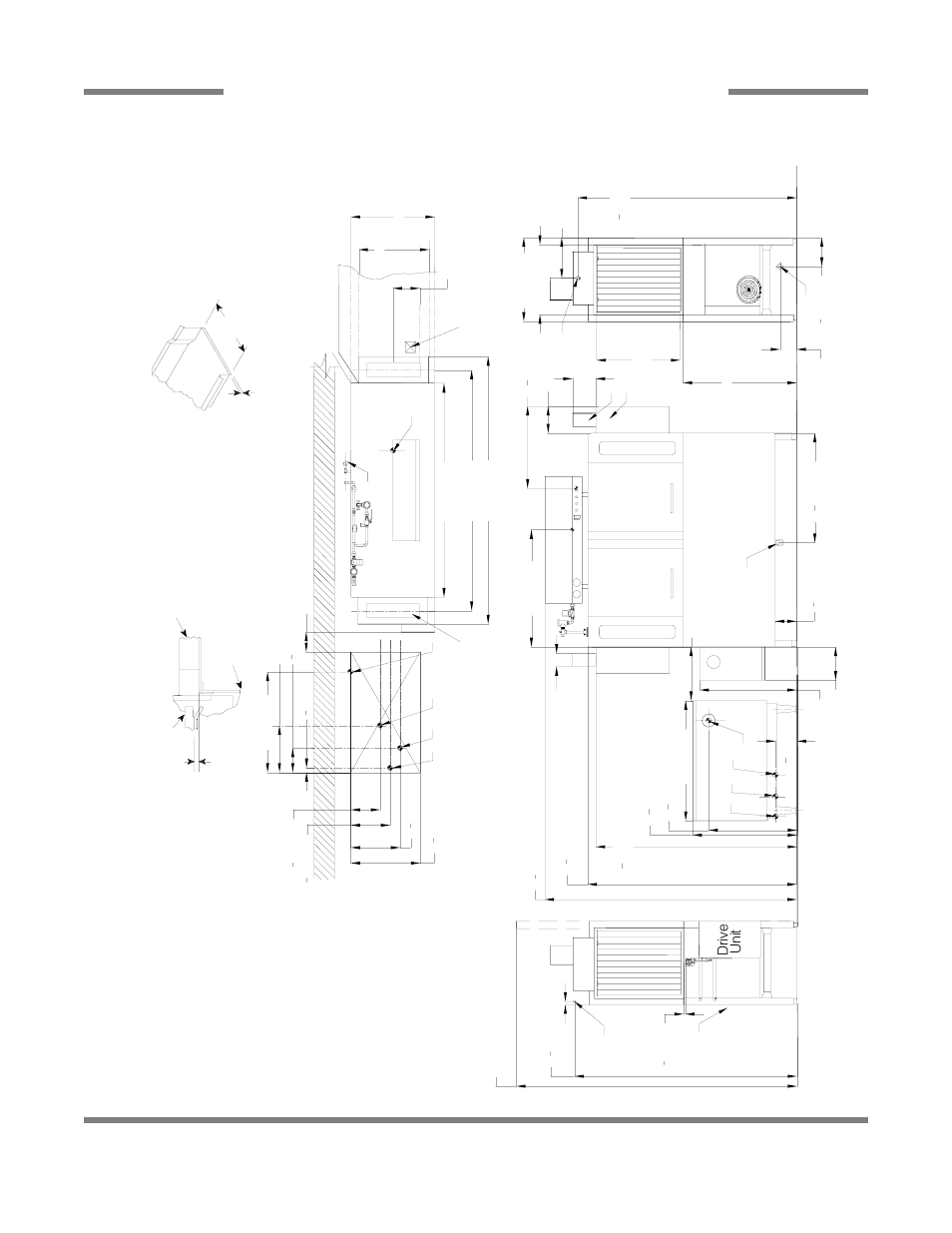 Right to left, Right side, Dr iv e uni t left side | Fr ont view, Re c o mme nde d ta ble fa bric a tion, Aj-64 gas - right to left 8 | Jackson AJ-100CS User Manual | Page 16 / 60