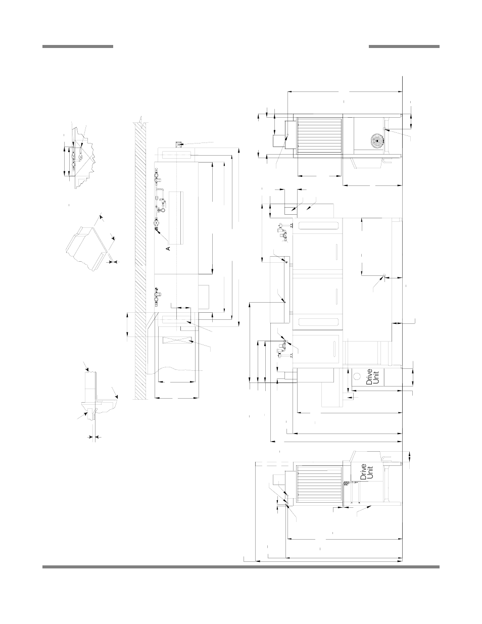 Lef t to right, Recommended table fabricat ion, Drive un it | Le ft s ide front v ie w ri ght si de, Aj-86 electric - left to right 11 | Jackson AJ-100CS User Manual | Page 19 / 60