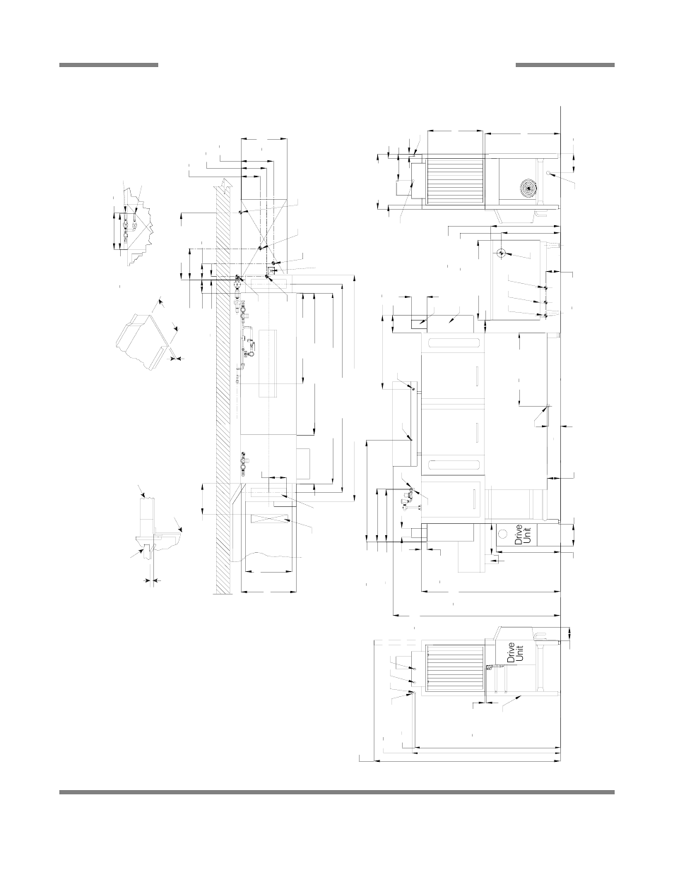 Left to r ight, Aj-86 gas - left to right 13, Dr iv e uni t | Left side front view r ight side, Recommended table fabr ication | Jackson AJ-100CS User Manual | Page 21 / 60