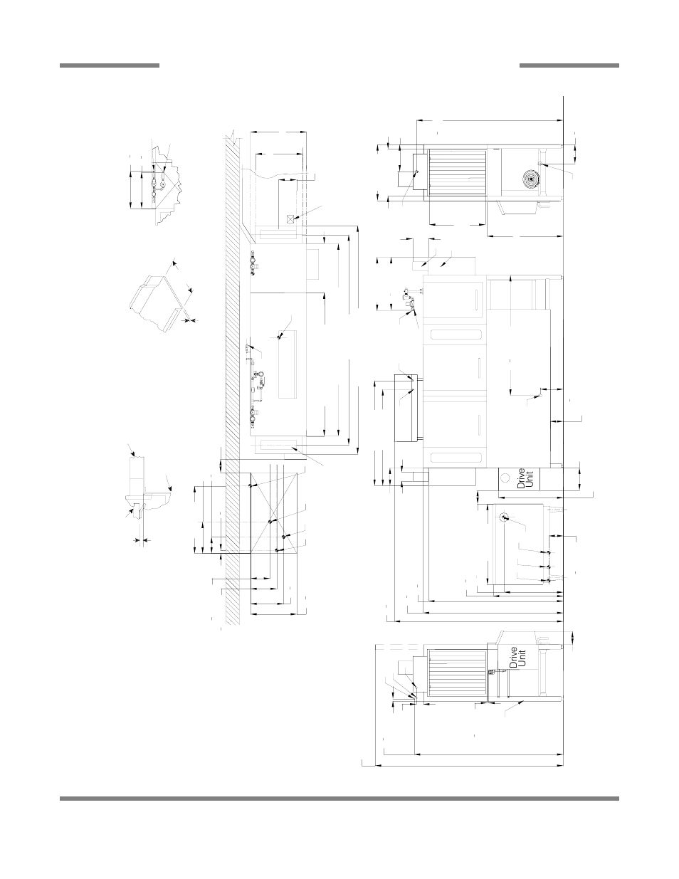 Right to left, Aj-86 gas - right to left 14, Dr iv e un it | Fr ont v ie w, Recommended table fabr ication, Ri ght s id e, Dr iv e un it l e ft side | Jackson AJ-100CS User Manual | Page 22 / 60