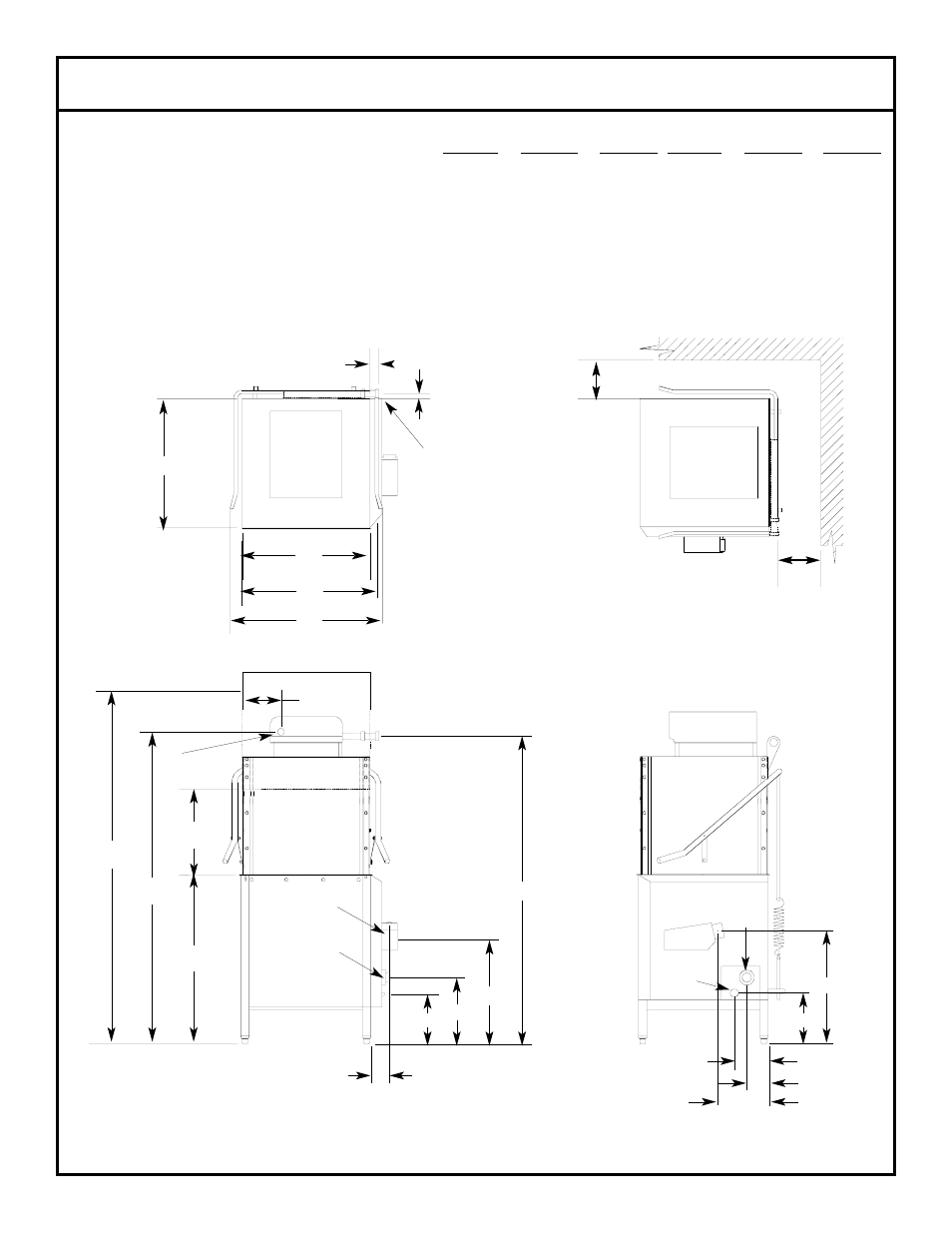 Dimensions | Jackson Gas Heated Door-Type Dishmachines Tempstar TGP User Manual | Page 21 / 41