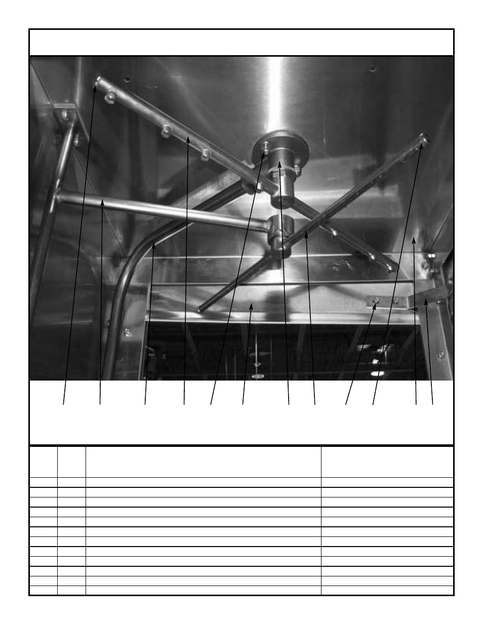 Upper wash, & rinse arm assembly | Jackson Gas Heated Door-Type Dishmachines Tempstar TGP User Manual | Page 34 / 41