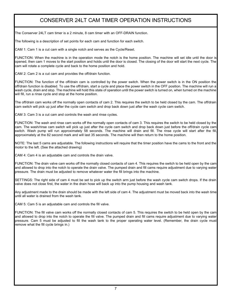 Conserver 24lt cam timer operation instructions | Jackson 24 LT User Manual | Page 10 / 41