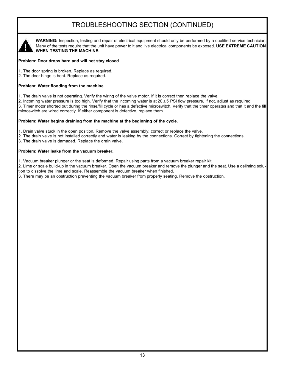 Troubleshooting section (continued) | Jackson 24 LT User Manual | Page 16 / 41