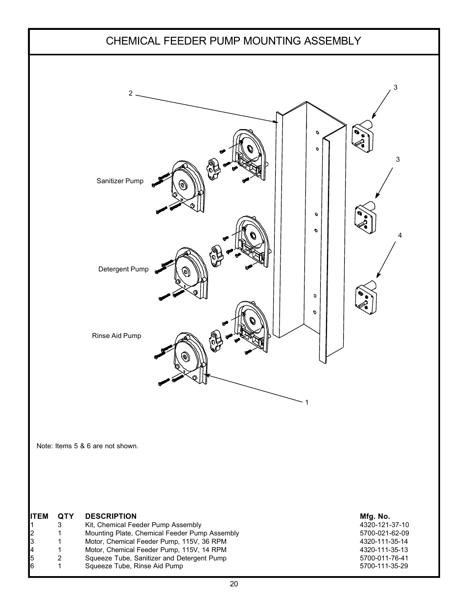 Chemical feeder pump mounting assembly | Jackson 24 LT User Manual | Page 23 / 41