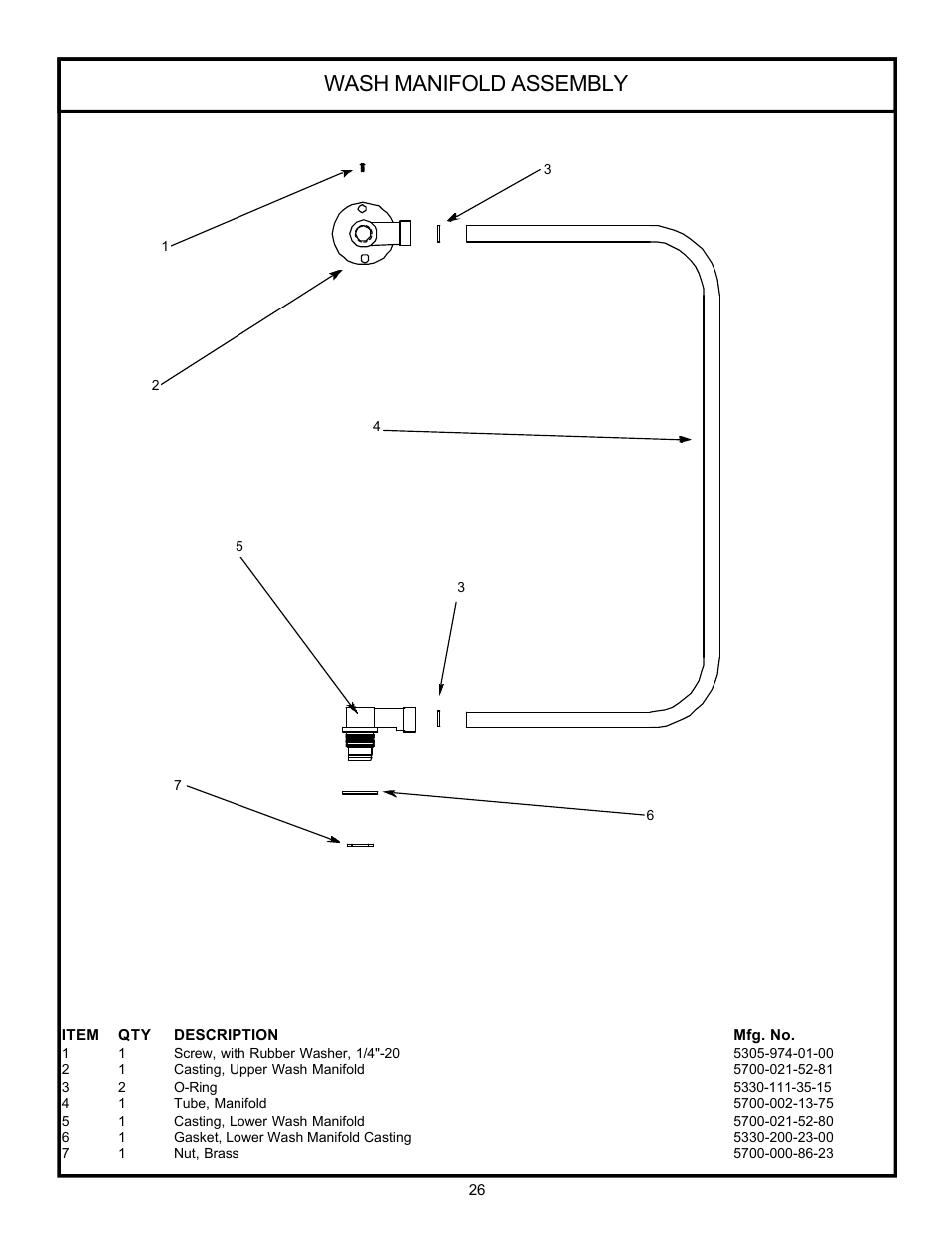 Wash manifold assembly | Jackson 24 LT User Manual | Page 29 / 41