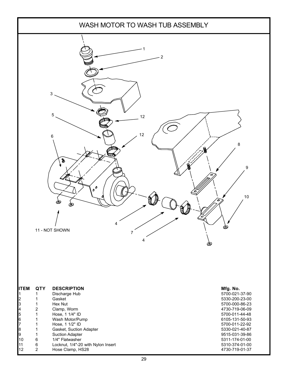 Wash motor to wash tub assembly | Jackson 24 LT User Manual | Page 32 / 41