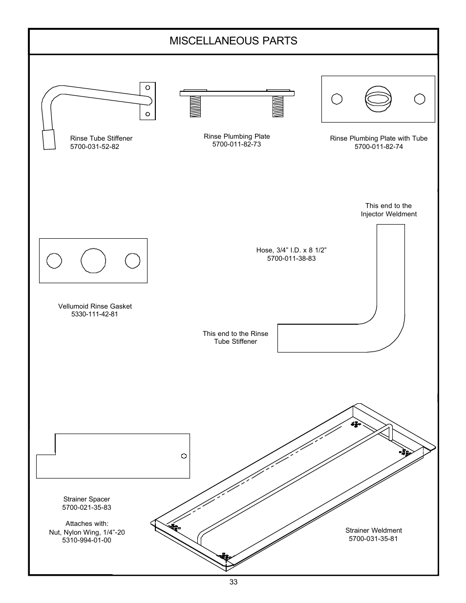 Miscellaneous parts | Jackson 24 LT User Manual | Page 36 / 41