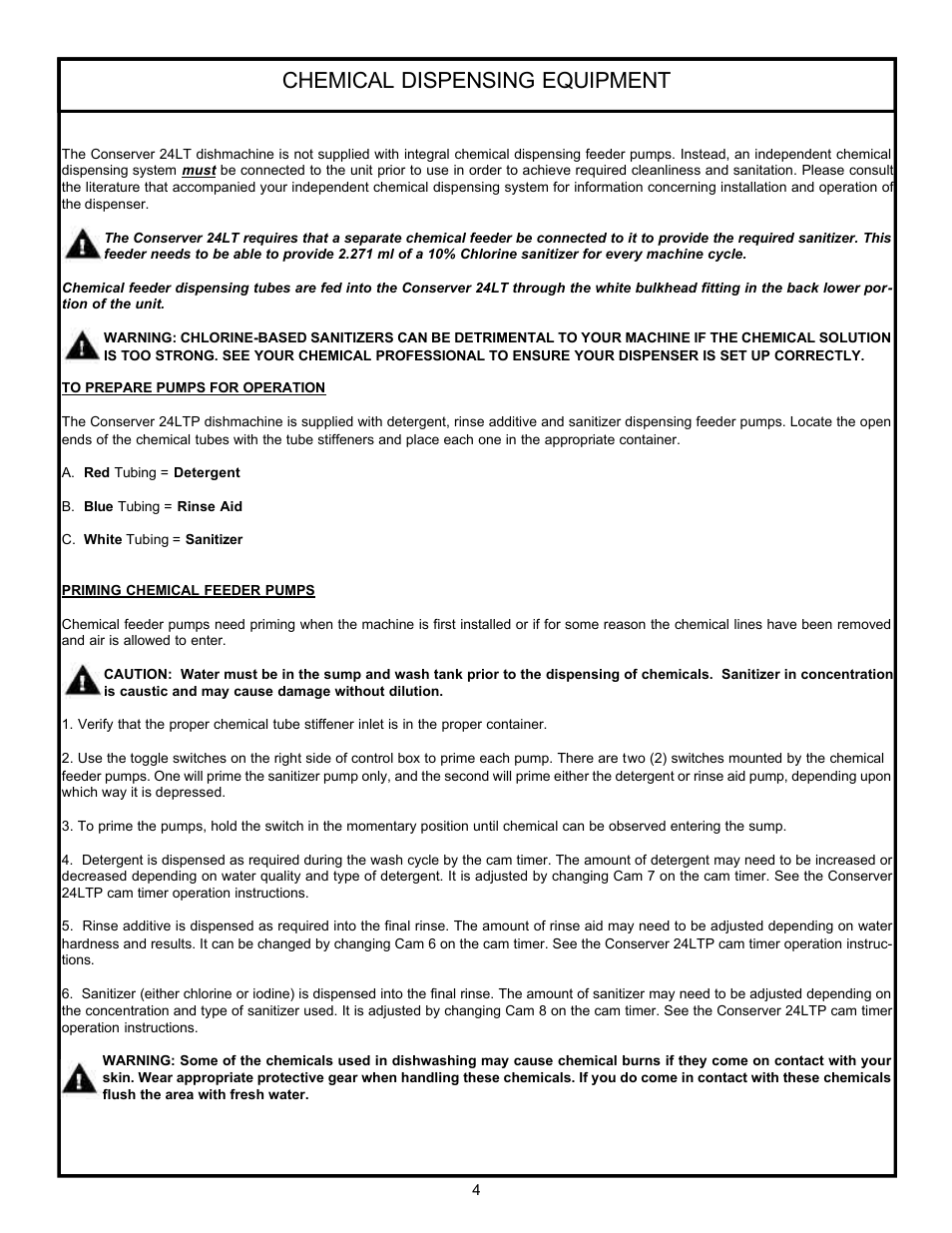 Chemical dispensing equipment | Jackson 24 LT User Manual | Page 7 / 41