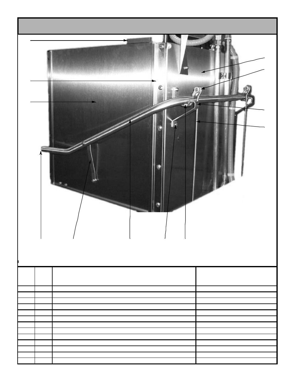 Cantilever arm assembly | Jackson Gas Heated Door-Type Dishmachines Tempstar GP User Manual | Page 28 / 43