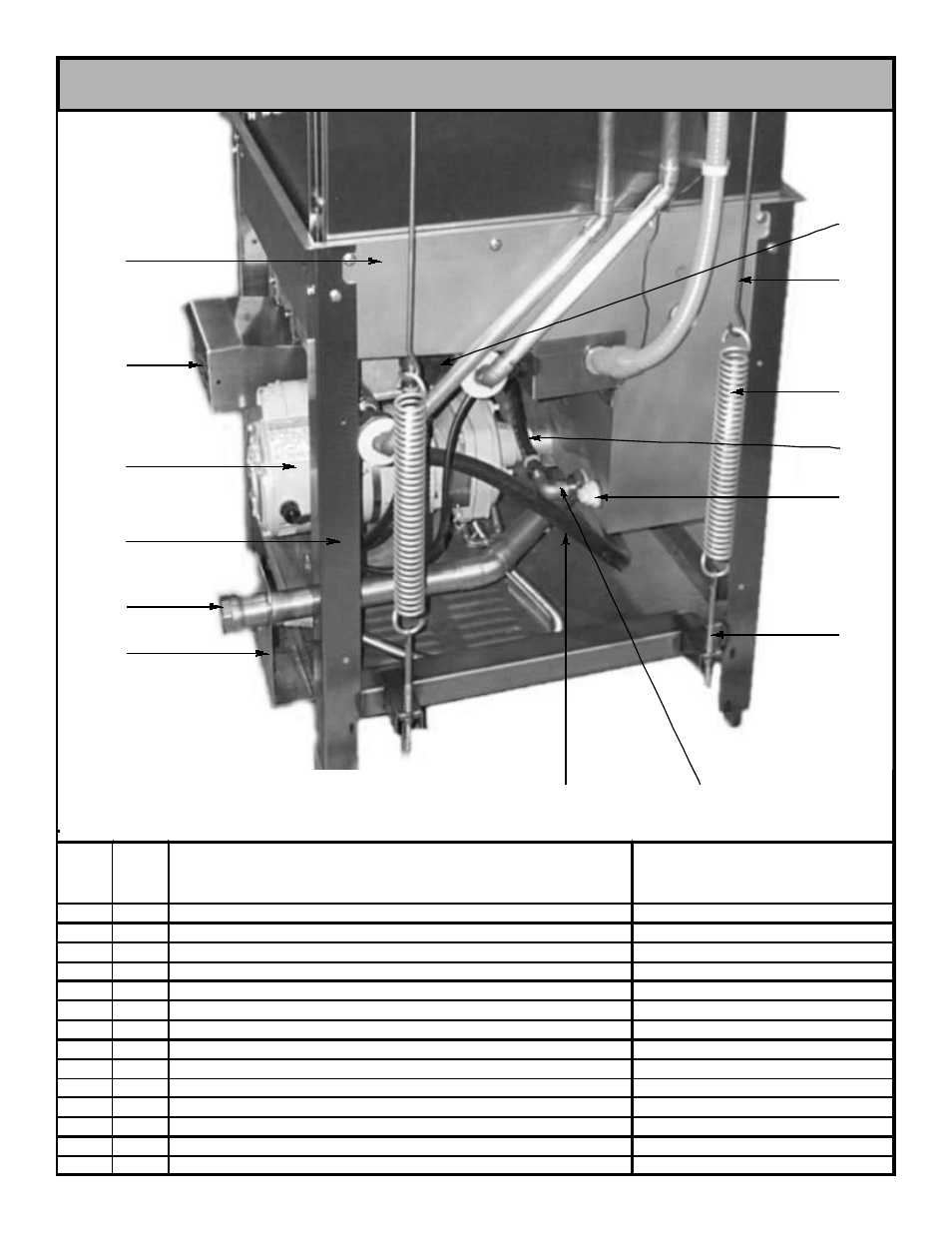 Back of tub, & drain assembly | Jackson Gas Heated Door-Type Dishmachines Tempstar GP User Manual | Page 30 / 43