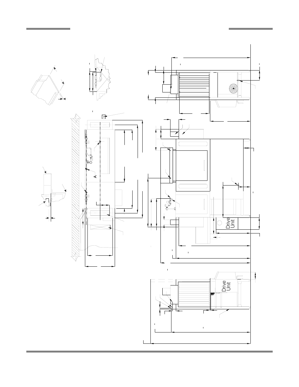 Left to right, Dr ive un it l e ft side dr ive un it, Fron t v ie w r ight s id e | Recommended table fabricat ion | Jackson AJ-44 User Manual | Page 19 / 68