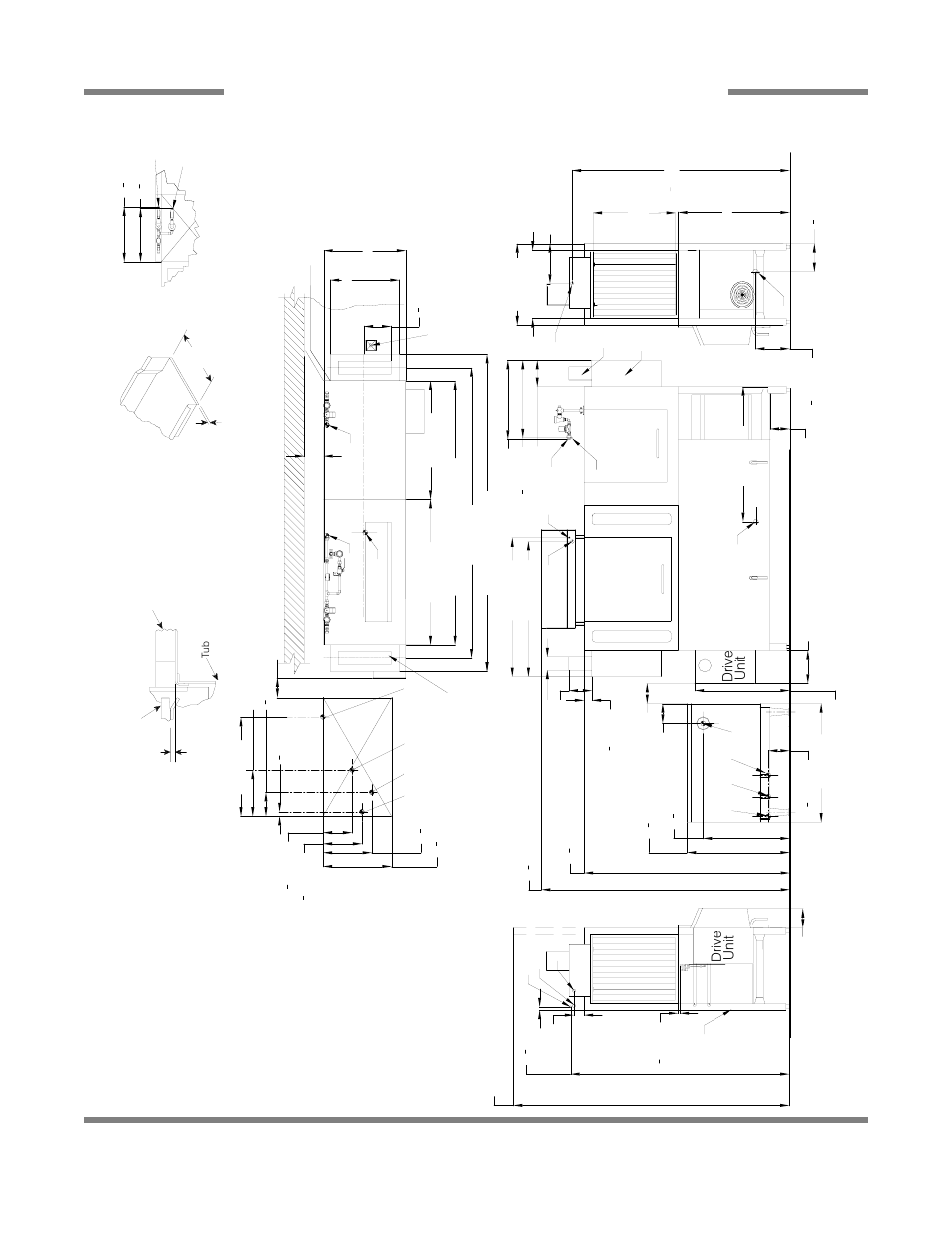 Ri ght to left, Drive unit left sid e, Recom m ended table fabrication | Fron t view, Drive unit, Right sid e, Aj-80 gas - right to left 20 | Jackson AJ-44 User Manual | Page 28 / 68