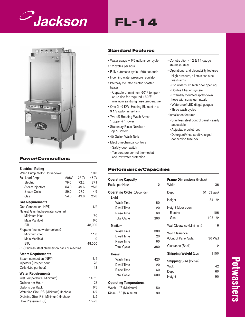 Jackson FL-14 User Manual | 2 pages