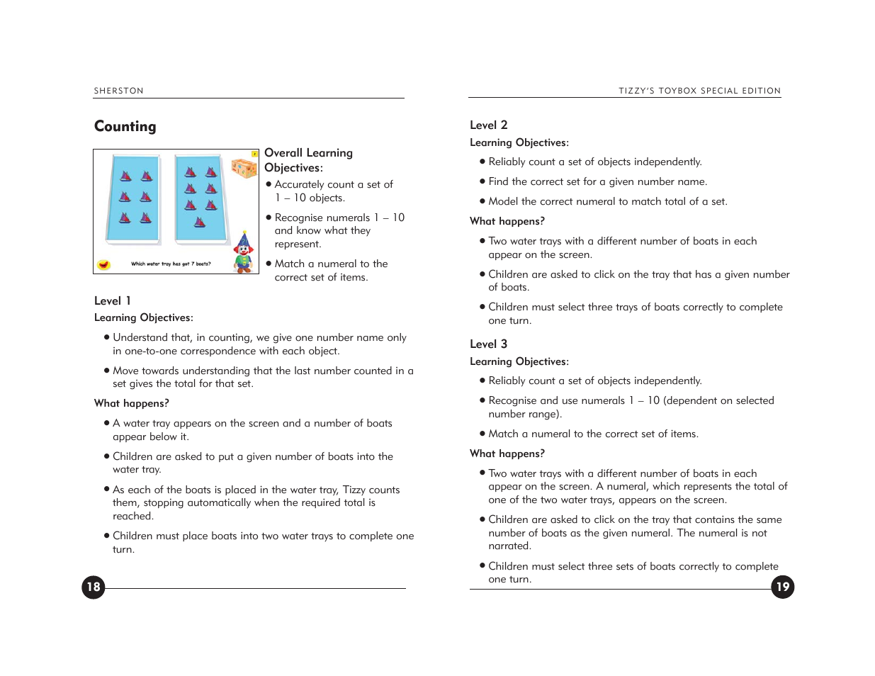 Counting | Jackson Tizzy's Toybox User Manual | Page 11 / 23