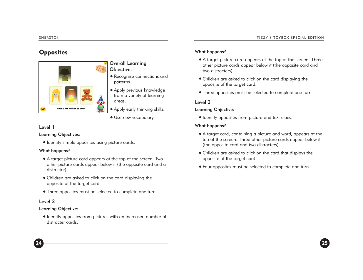 Opposites | Jackson Tizzy's Toybox User Manual | Page 14 / 23