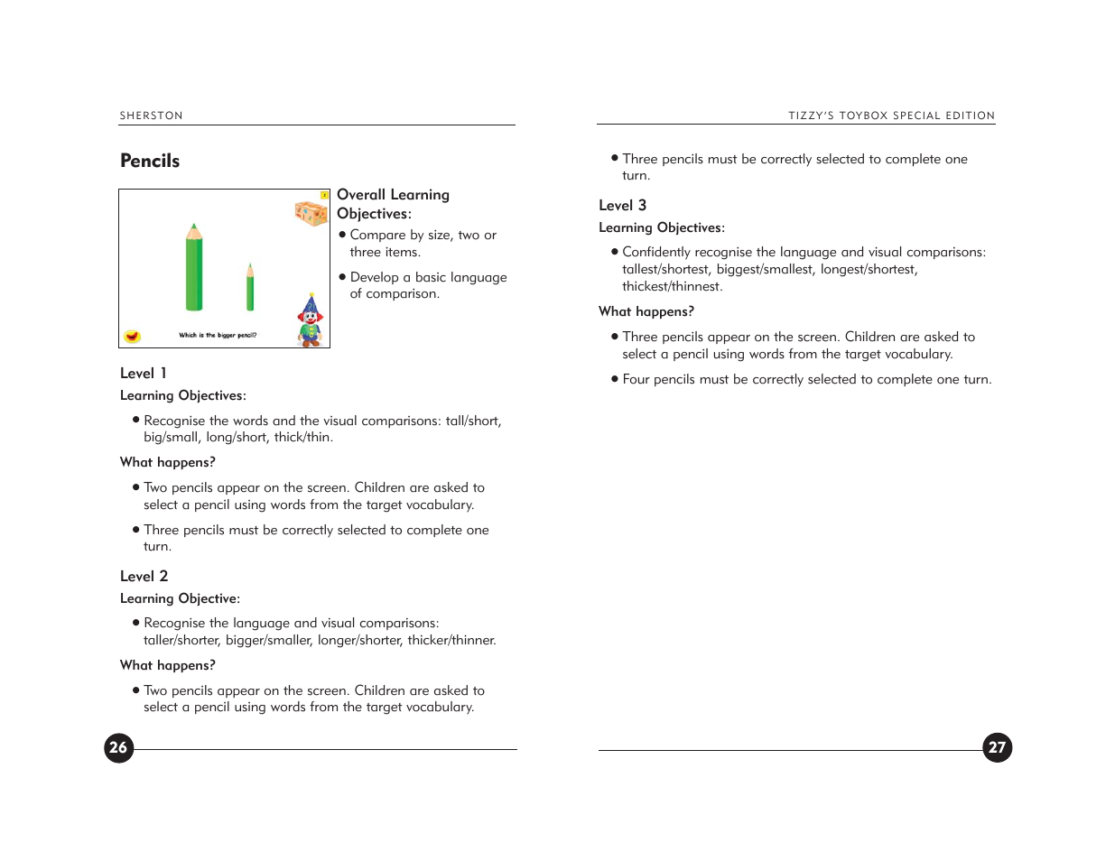 Pencils | Jackson Tizzy's Toybox User Manual | Page 15 / 23