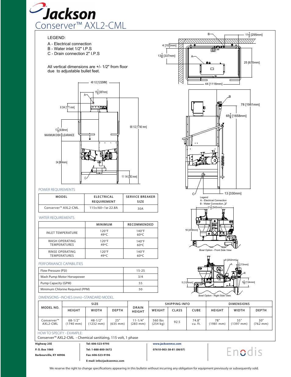 Conserver™ axl2-cml | Jackson Conserver AXL2 User Manual | Page 4 / 4