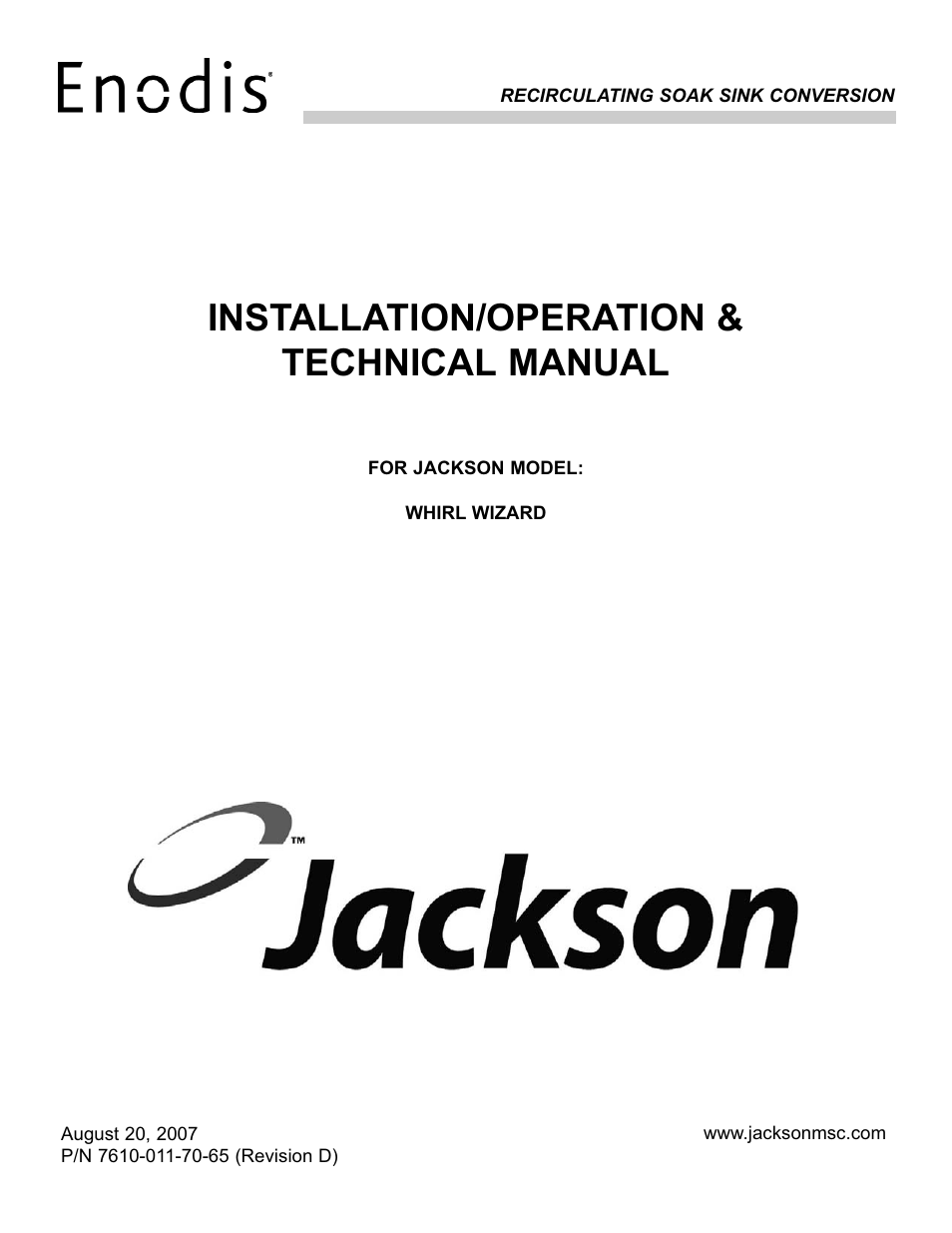 Jackson Whirl Wizard User Manual | 29 pages