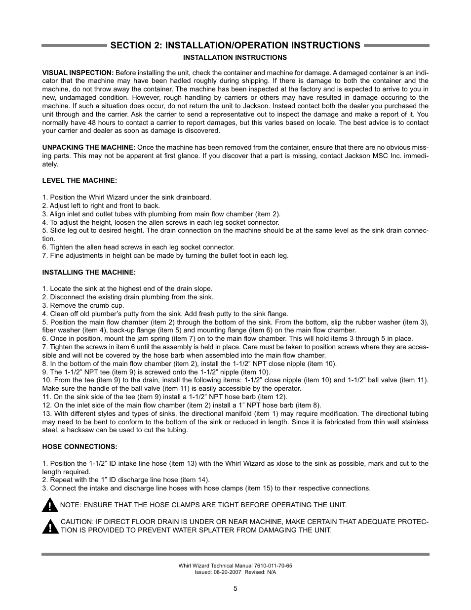 Jackson Whirl Wizard User Manual | Page 11 / 29
