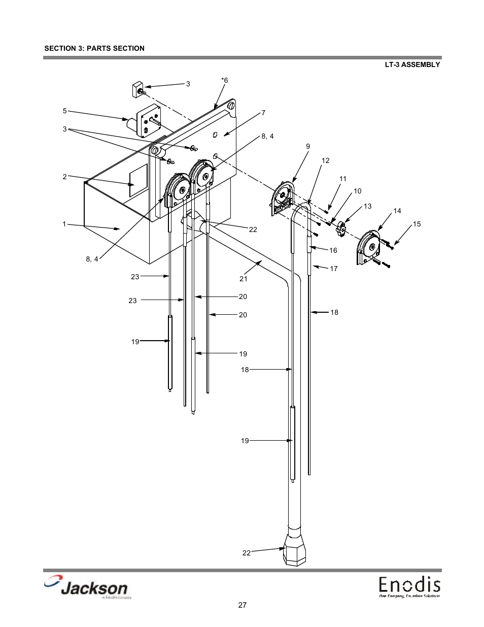 Lt-3 assembly | Jackson Chemical Dispensing Unit LT-3 User Manual | Page 32 / 47