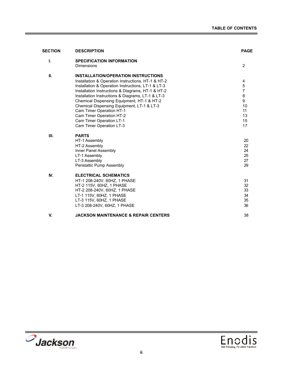 Jackson Chemical Dispensing Unit LT-3 User Manual | Page 5 / 47