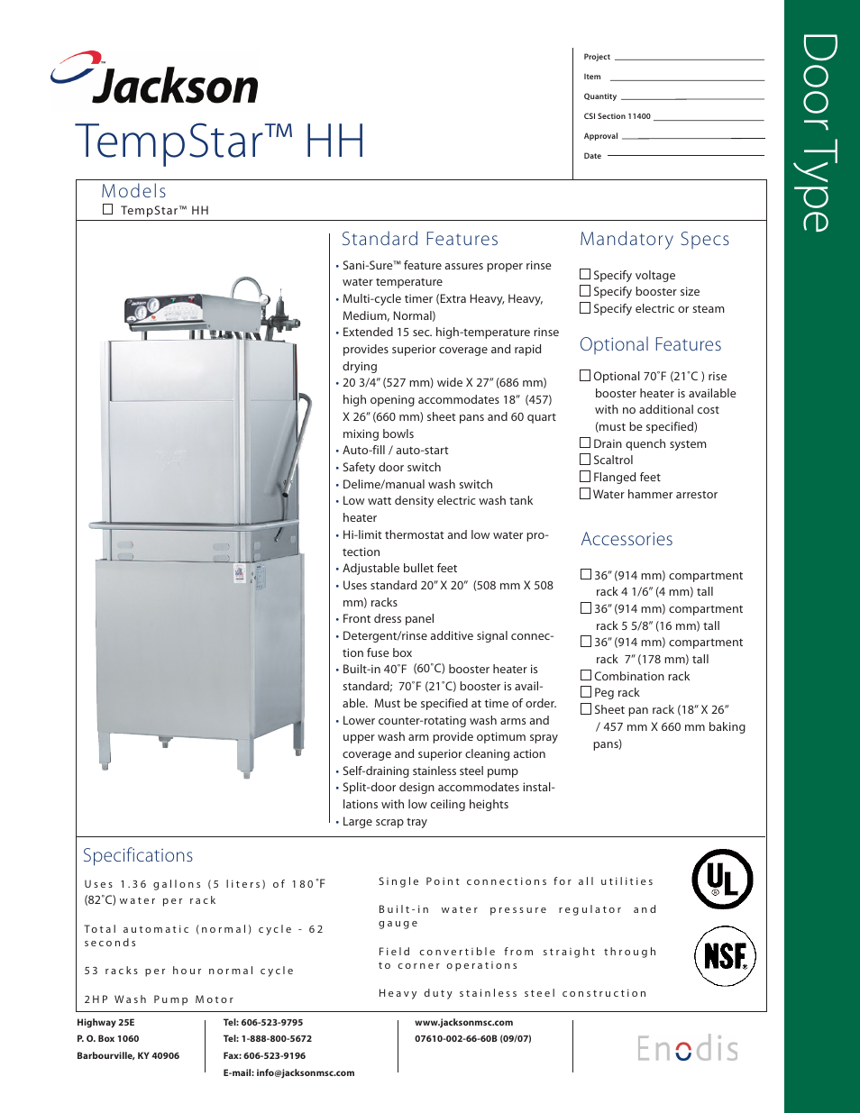 Jackson TempStar HH User Manual | 2 pages