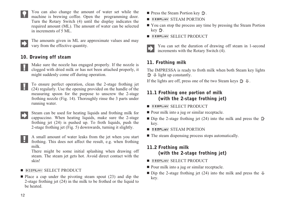 Jura Capresso S7 User Manual | Page 12 / 28