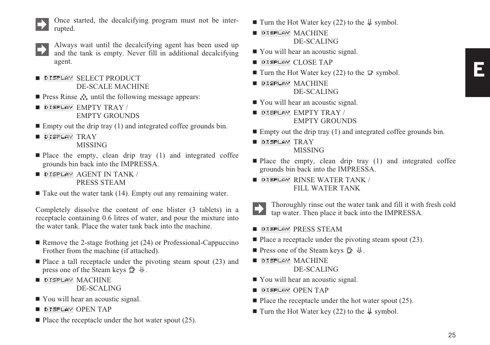 Jura Capresso S7 User Manual | Page 25 / 28