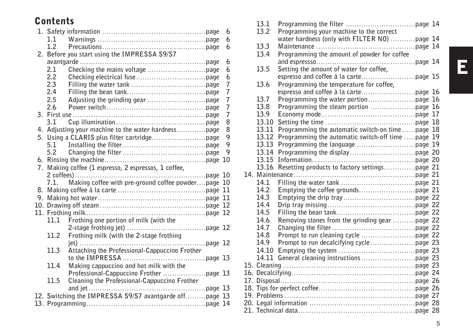 Jura Capresso S7 User Manual | Page 5 / 28