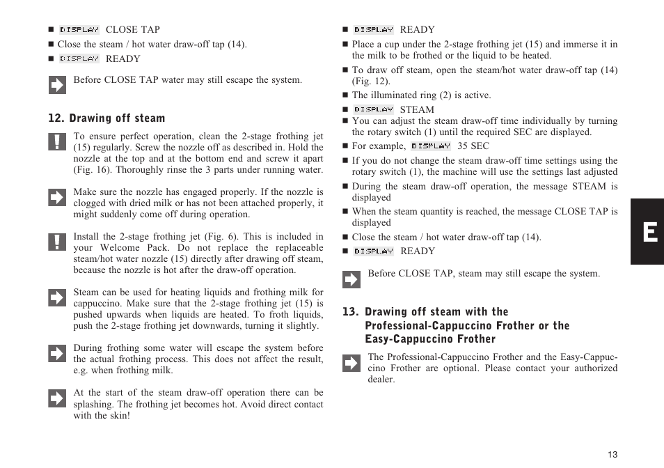 Jura Capresso F70 User Manual | Page 13 / 27