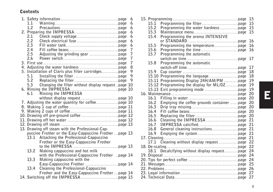 Jura Capresso F70 User Manual | Page 5 / 27