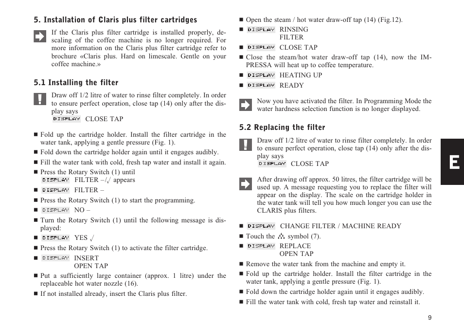 Jura Capresso F70 User Manual | Page 9 / 27