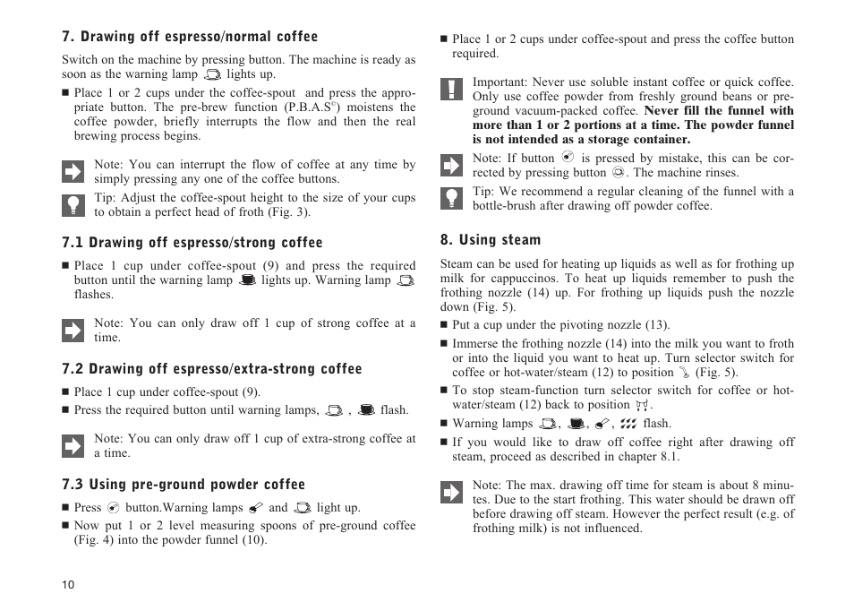 Jura Capresso IMPRESSA E50 User Manual | Page 10 / 17
