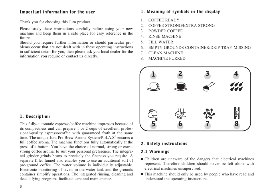Jura Capresso IMPRESSA E50 User Manual | Page 6 / 17