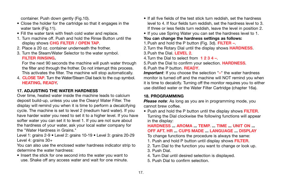 Jura Capresso IMPRESSA F7/F8 User Manual | Page 17 / 24