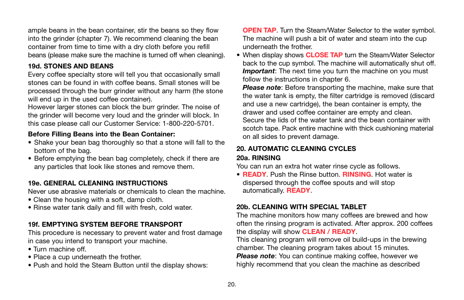 Jura Capresso IMPRESSA F7/F8 User Manual | Page 20 / 24