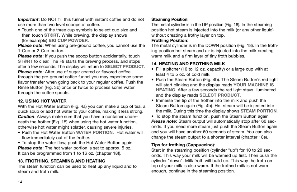 Jura Capresso IMPRESSA F9 63942R User Manual | Page 14 / 27