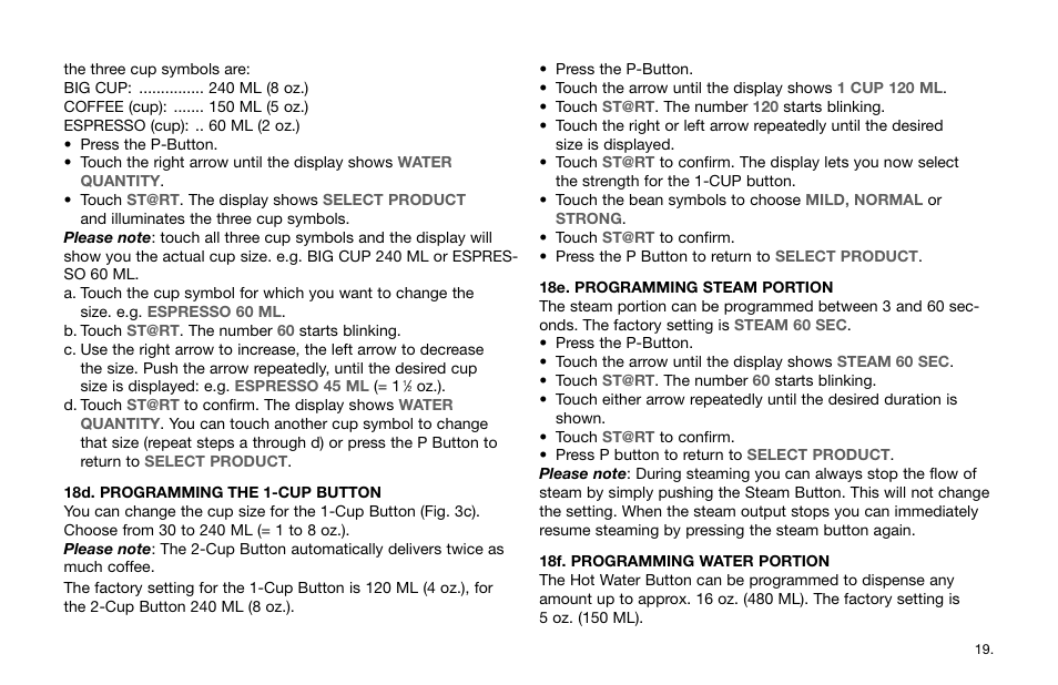 Jura Capresso IMPRESSA F9 63942R User Manual | Page 19 / 27