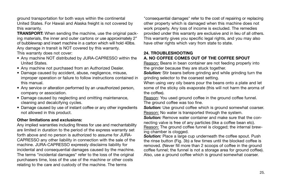 Jura Capresso IMPRESSA F9 63942R User Manual | Page 25 / 27