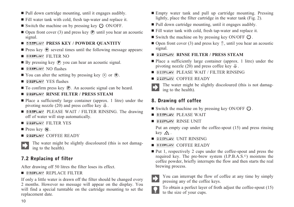 Jura Capresso S95 User Manual | Page 10 / 22