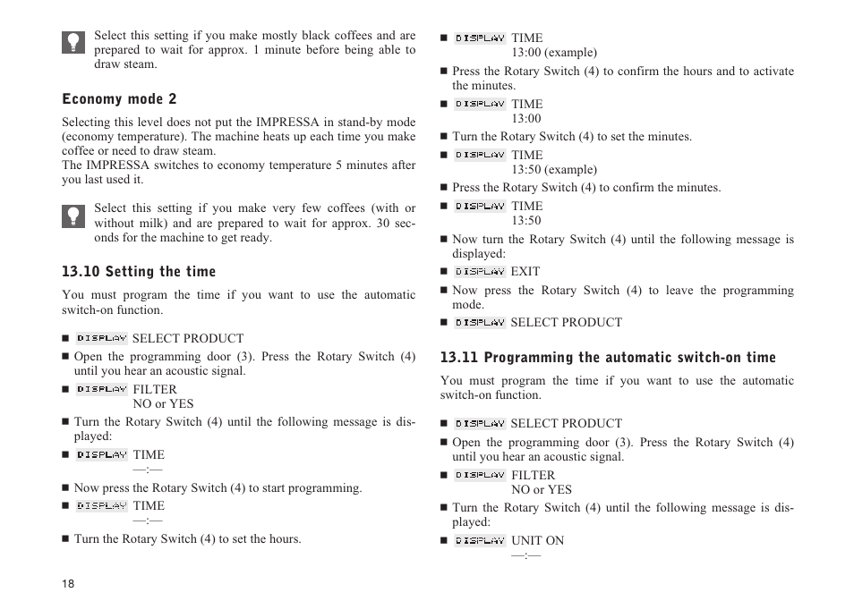 Jura Capresso IMPRESSA XS90 User Manual | Page 18 / 28