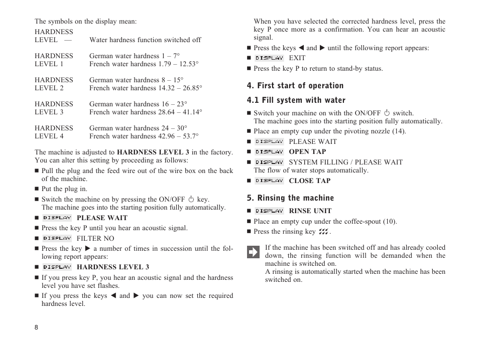 Jura Capresso E75 User Manual | Page 8 / 19