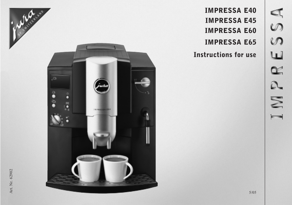 Jura Capresso E40 User Manual | 19 pages