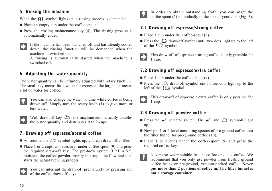 Jura Capresso E40 User Manual | Page 10 / 19