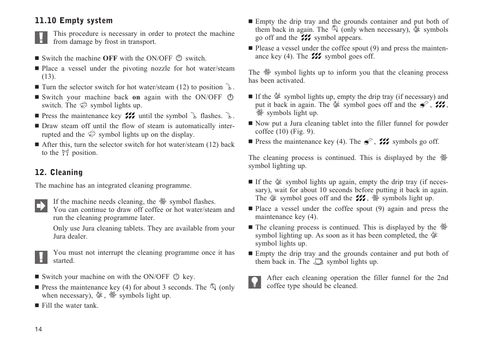 Jura Capresso E40 User Manual | Page 14 / 19